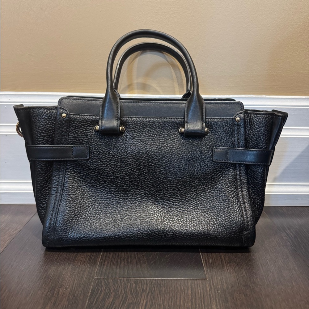 πCoach Black Leather Satchel - Picture 5 of 12